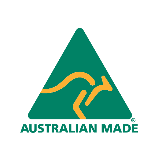 Australian Made certification logo for products manufactured in Australia.