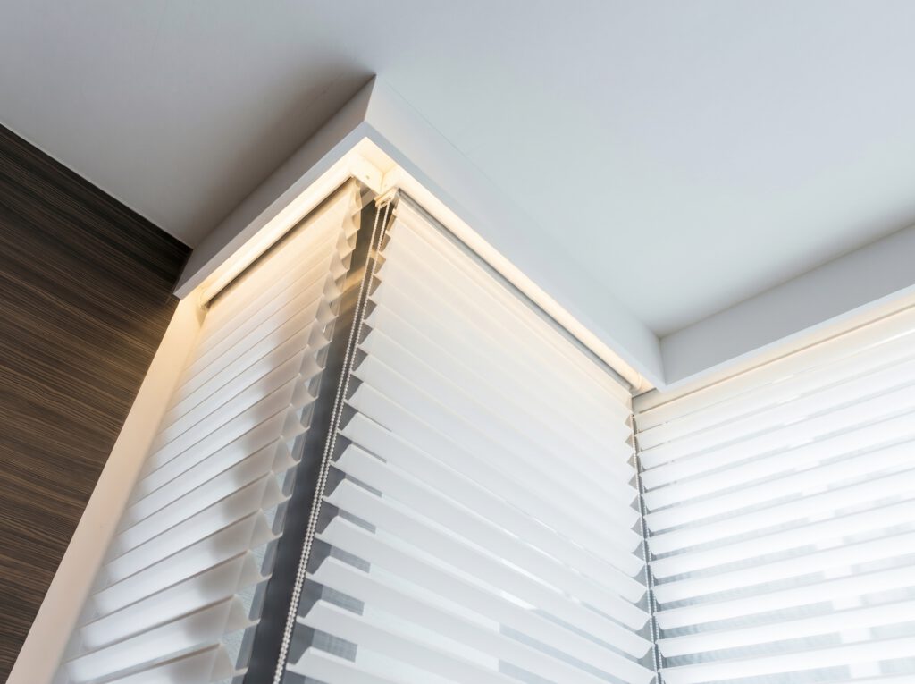 Corner window installation of Trishade blinds in a Bukit Timah condominium.