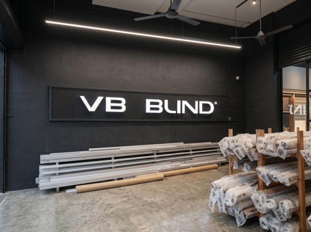 VB Blind manufacturing facility in Singapore producing premium indoor and outdoor blinds since 2006.