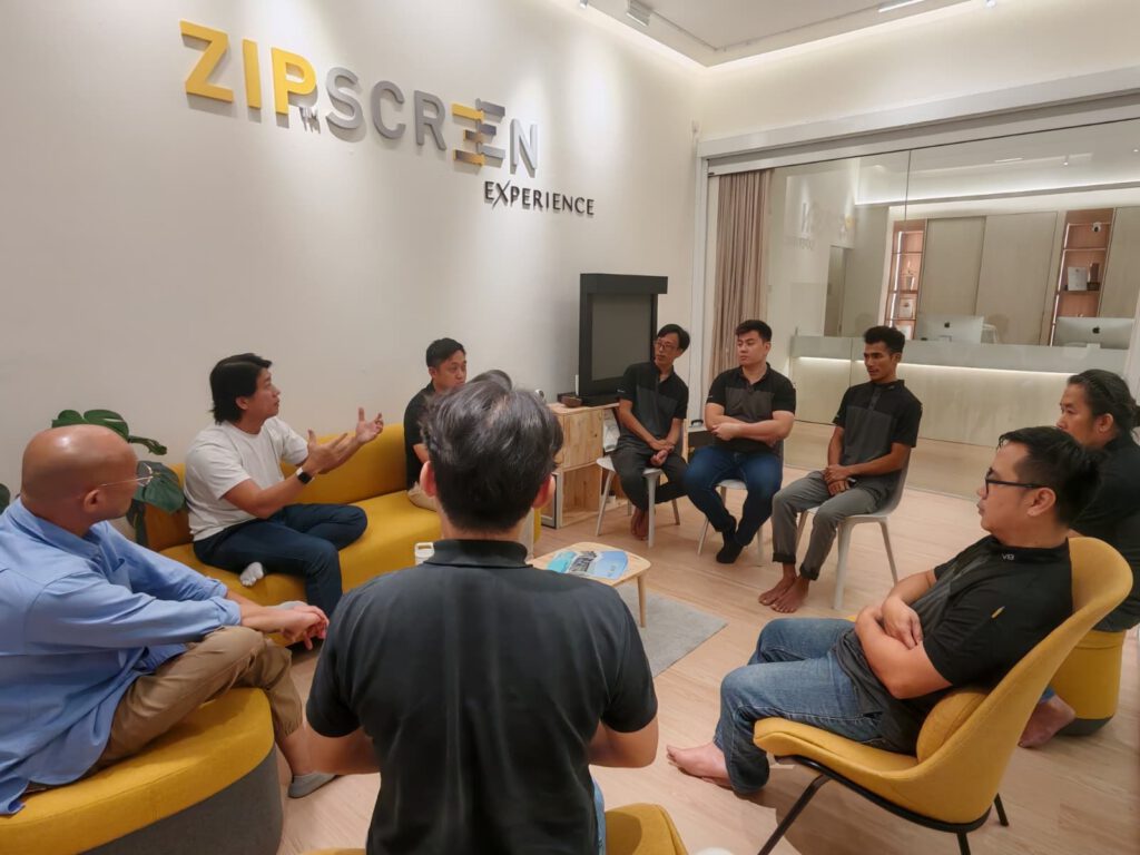 The VB Blind team regularly attends product training to stay updated with the latest ZipScreen® innovations, installation techniques, and outdoor blind solutions for Singapore homes.