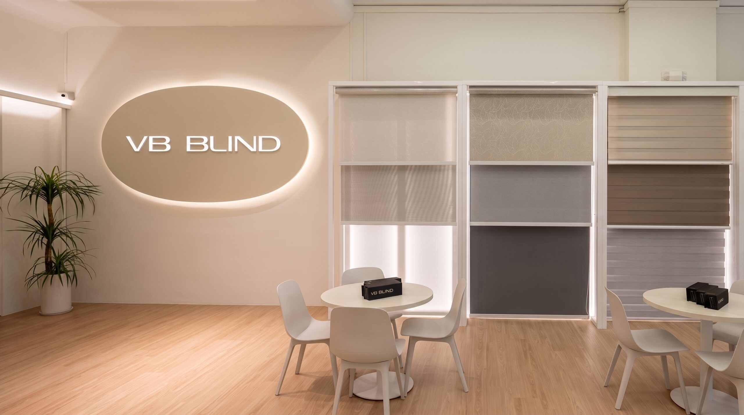 VB Blind Authorised Partner showroom in Singapore displaying premium window furnishing solutions.