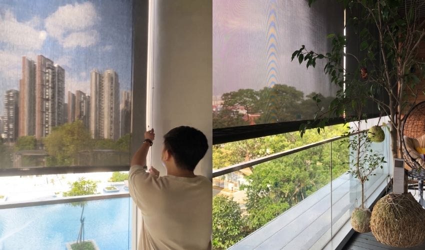 Manual and motorised outdoor blind controls in Singapore