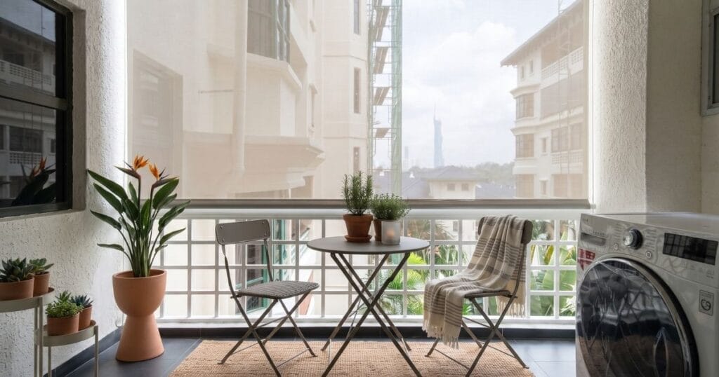 Outdoor blinds for HDB service yards in Singapore