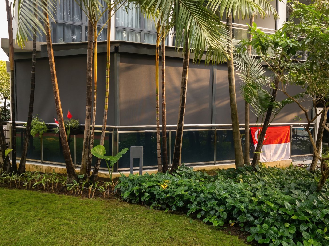 VB Blind ZipScreen outdoor blinds installed on a residential property in Singapore